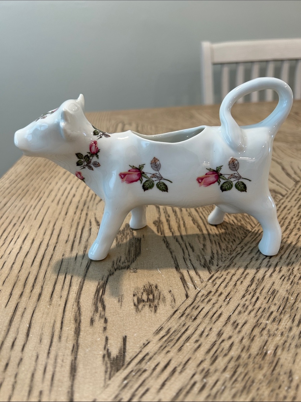 Vintage BIA Freida floral cow creamer from France
